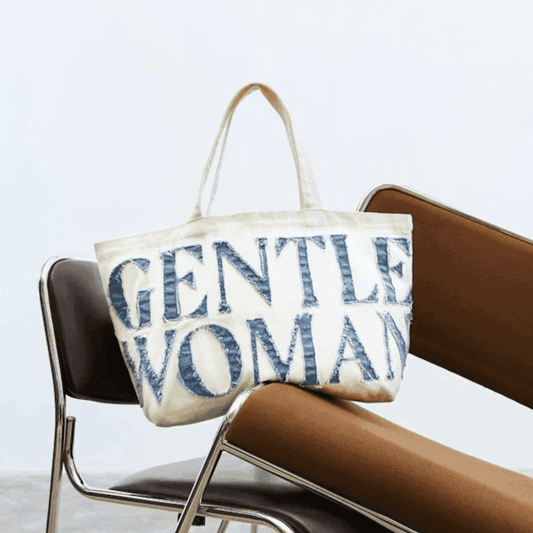 Gentlewoman Denim Tote Bag in White (PREORDER) - Astrid & Rose