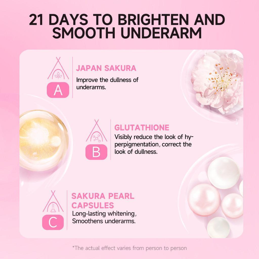 Gmeelan Sakura Underarm Whitening Cream Body Lotion Pearl Moisturizer 30g - Astrid & Rose