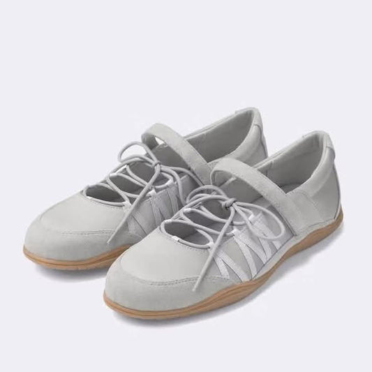 GU Lace Up Ballet Sneakers in Gray (PREORDER)