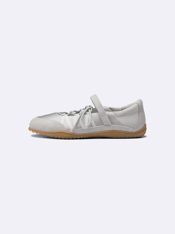 GU Lace Up Ballet Sneakers in Gray