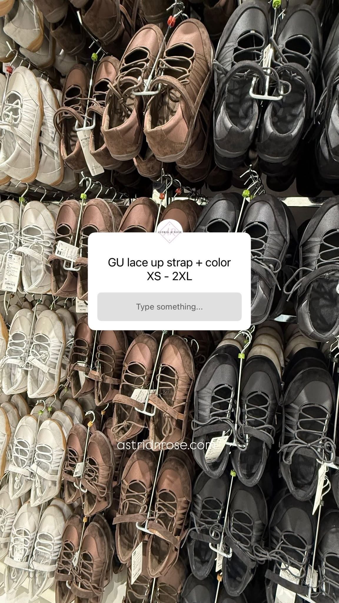 GU Lace Up Ballet Sneakers in Gray