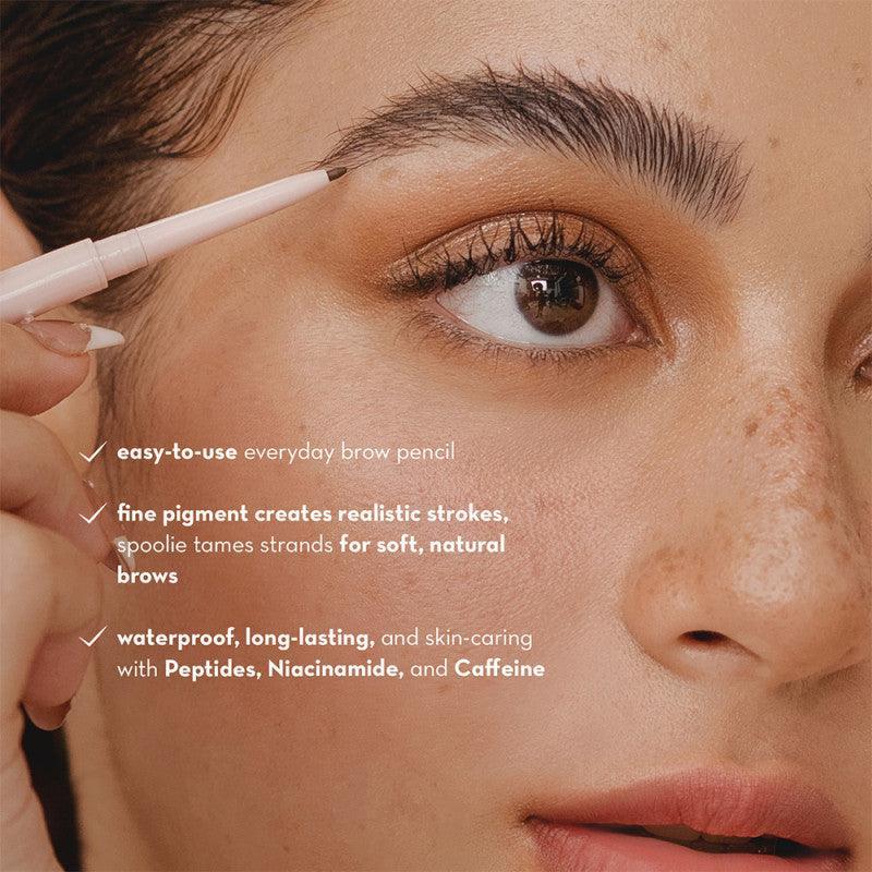 Happy Skin Holy Grail Microtip Brow Pencil + Brush (PREORDER) - Astrid & Rose