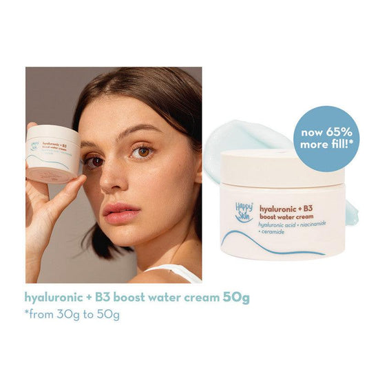 Happy Skin Hyaluronic + B3 Boost Water Cream 50g (PREORDER) - Astrid & Rose