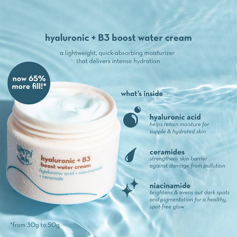 Happy Skin Hyaluronic + B3 Boost Water Cream 50g (PREORDER