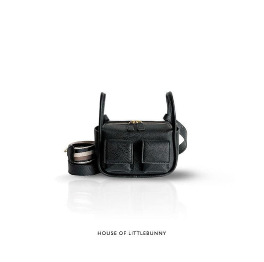 House of Little Bunny Mini Brick PU in Black - Astrid & Rose