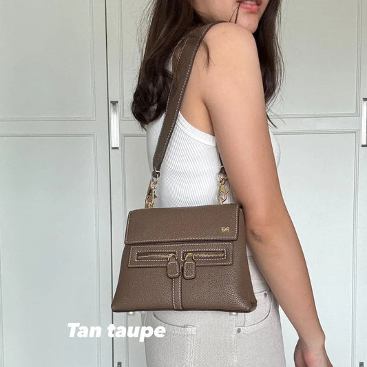 House of Little Bunny Mini Clara PU in Tan Taupe - Astrid & Rose
