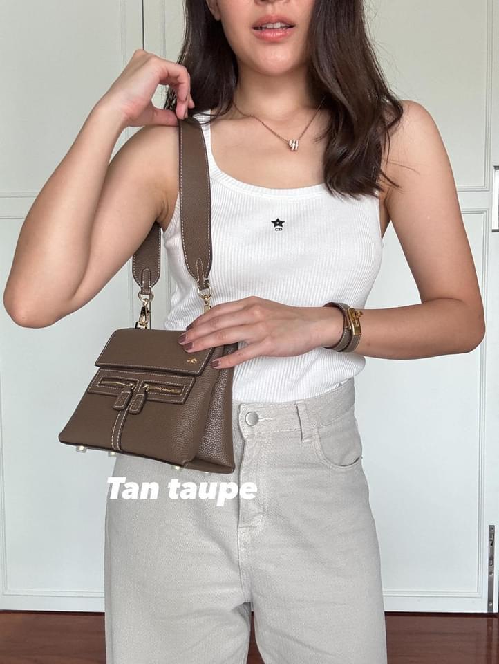 House of Little Bunny Mini Clara PU in Tan Taupe - Astrid & Rose