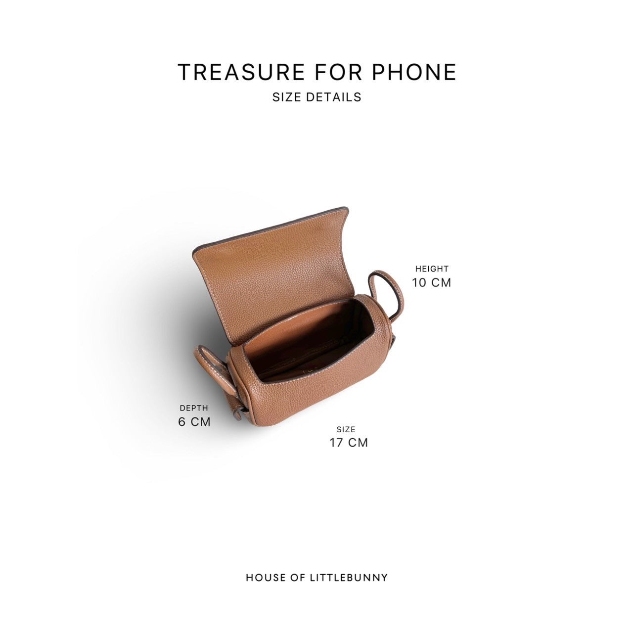 House of Little Bunny Treasure Phone in Tan Taupe - Astrid & Rose