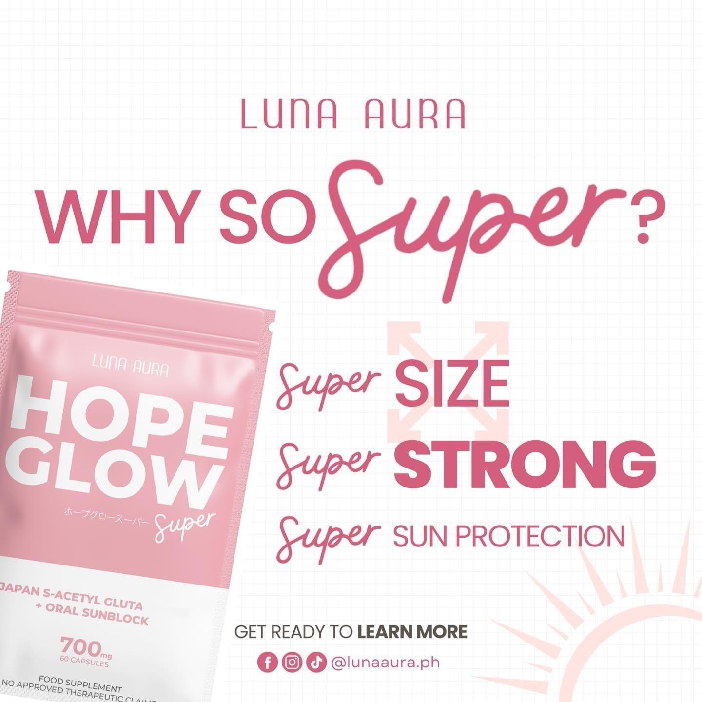 Luna Aura Hope Glow Super Japan S-Acetyl Gluta + Oral Sunblock 700mg - Astrid & Rose