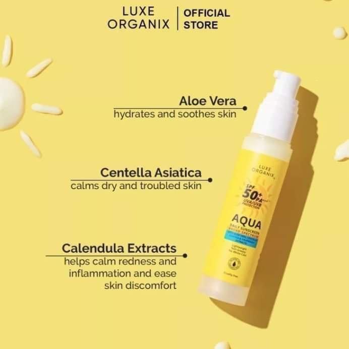 Luxe Organix Aqua Daily Sunscreen SPF50+ - Astrid & Rose