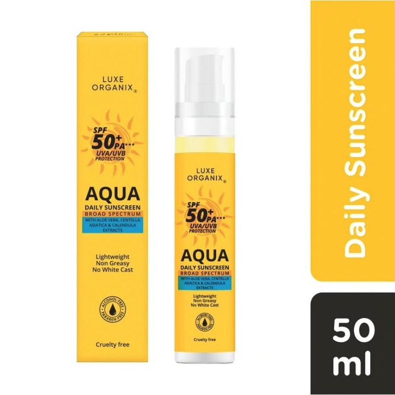 Luxe Organix Aqua Daily Sunscreen SPF50+ - Astrid & Rose