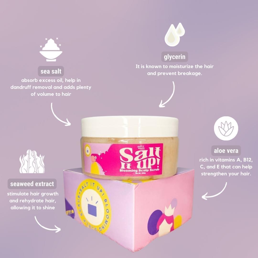 Puff and Bloom Salt It Up Blooming Scalp Scrub - Astrid & Rose