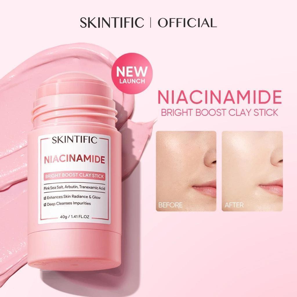 Skintific Niacinamide Bright Boost Clay Mask Stick 40g - Astrid & Rose
