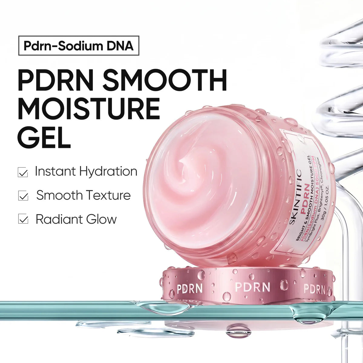 Skintific PDRN Bright & Smooth Moisture Gel Cream Moisturizer