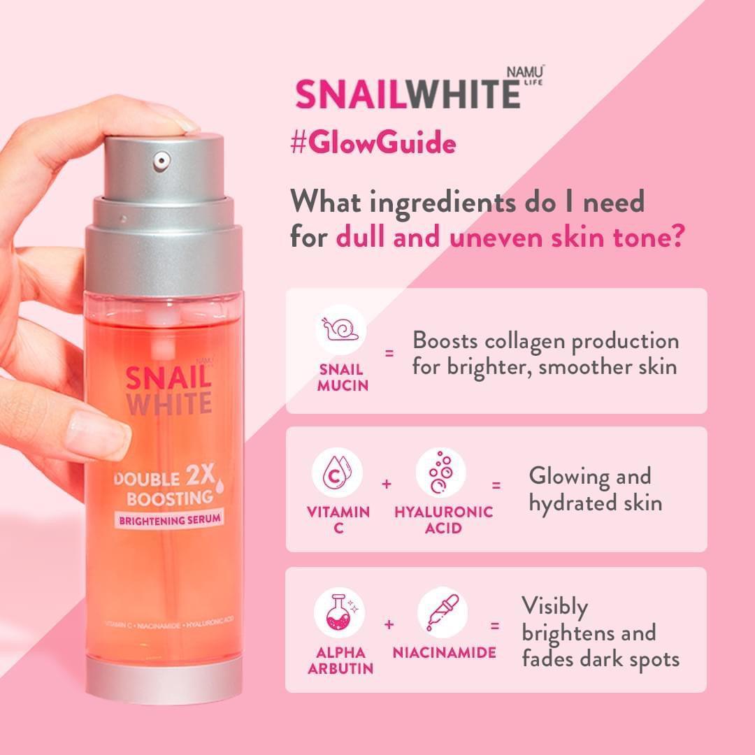 Snail White Double Boosting Brightening Serum 40ml+40ml - Astrid & Rose