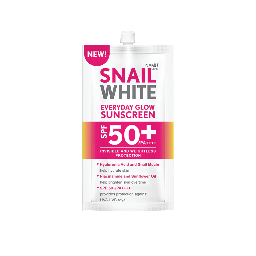 Snail White Everyday Glow Sunscreen SPF 50+/PA++++ 6ml - Astrid & Rose