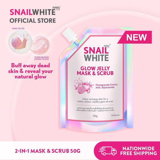 Snail White Glow Jelly Mask and Scrub 50g - Astrid & Rose