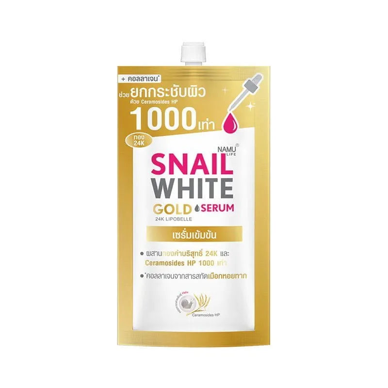 Snail White Gold Serum 24K Gold Collagen Reduce Wrinkle Firm Anti-Aging 6ml - Astrid & Rose