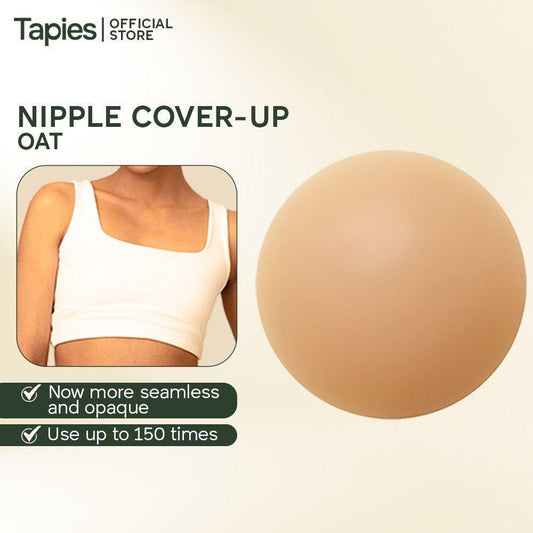 Tapies Nipple Cover Ups in Oat [Seamless, Opaque, Silicone Nipple Cover] - Astrid & Rose