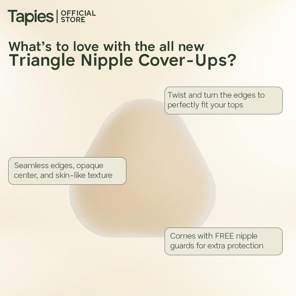 Tapies Triangle Cover Ups in Milk [Seamless, Opaque, Silicone Nipple Cover] - Astrid & Rose
