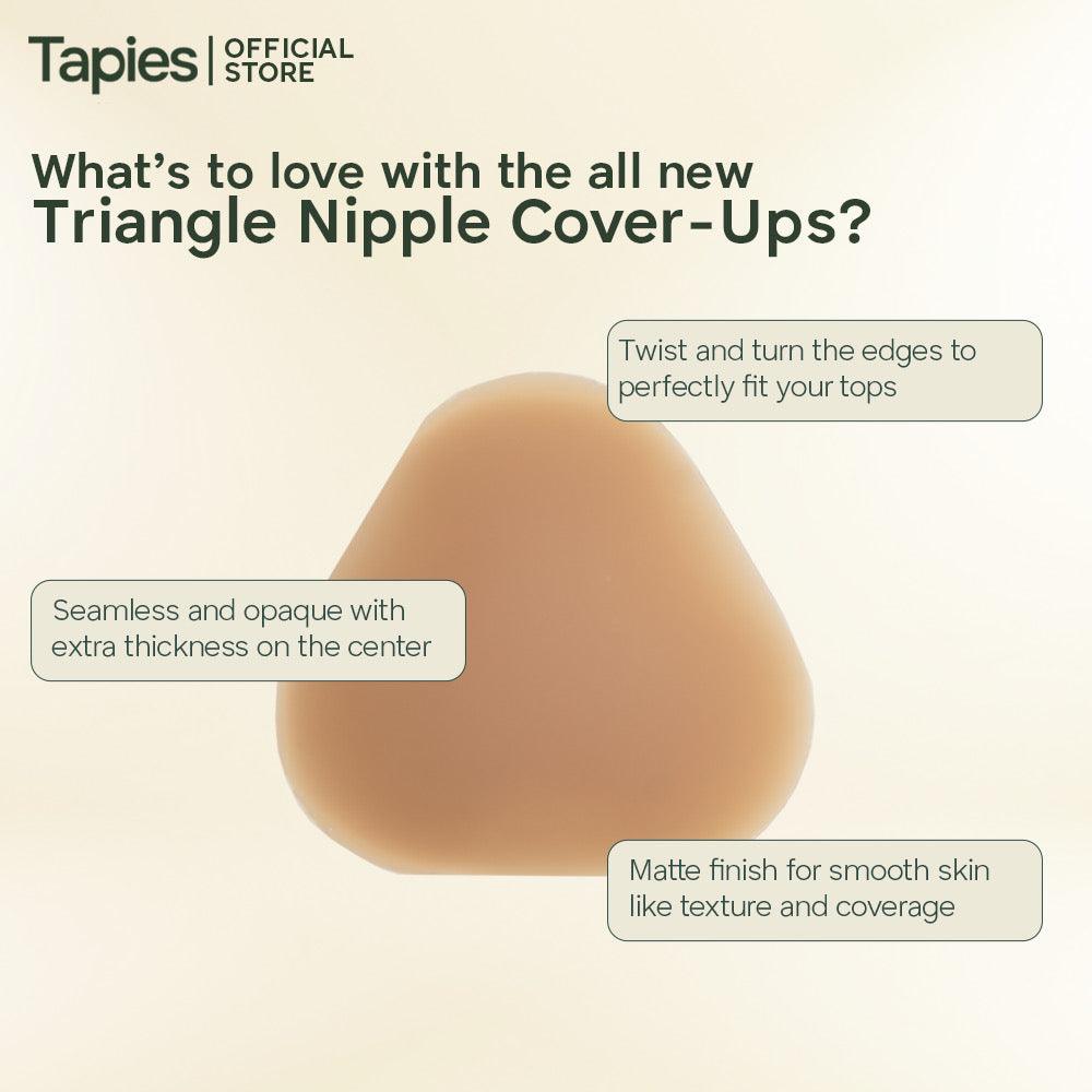 Tapies Triangle Cover Ups in Oat [Seamless, Opaque, Silicone Nipple Cover]  – Astrid & Rose
