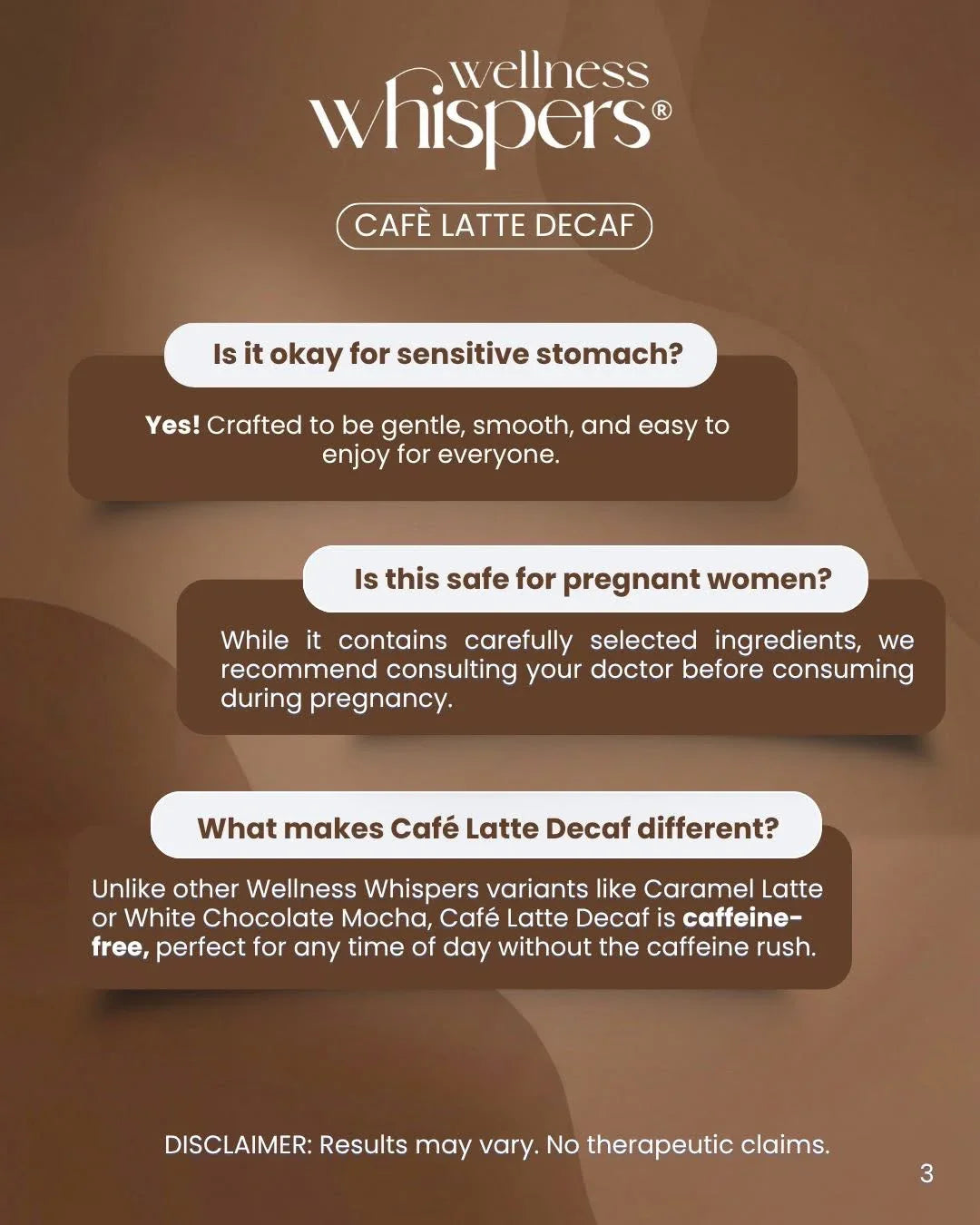 Wellness Whispers Café Latte Decaf