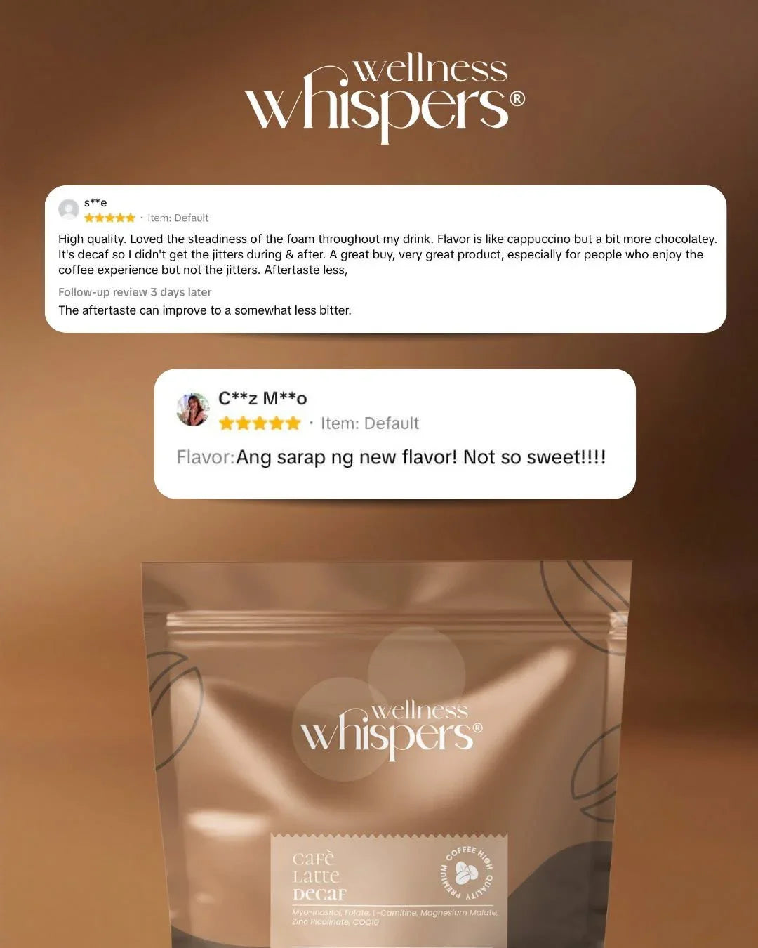 Wellness Whispers Café Latte Decaf