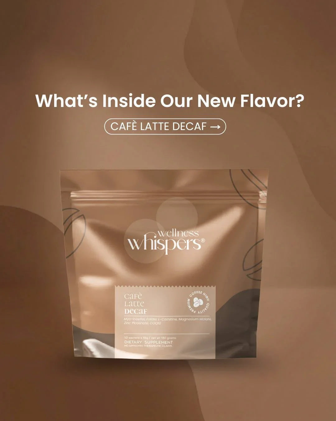 Wellness Whispers Café Latte Decaf