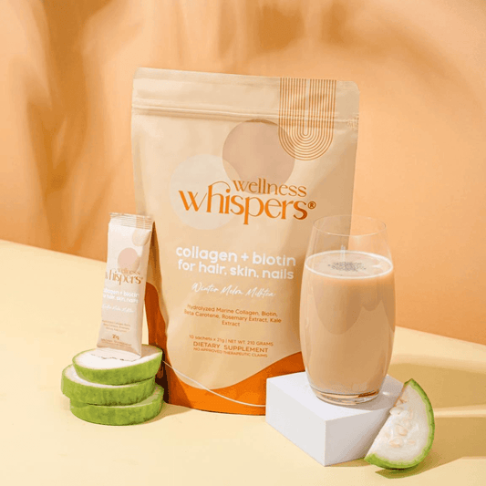 Wellness Whispers Collagen + Biotin Melon Milk tea - Astrid & Rose