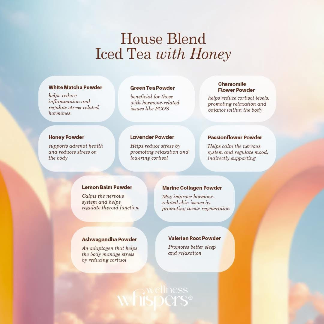 Wellness Whispers Hormonal Imbalance House Blend Iced Tea with Honey - Astrid & Rose