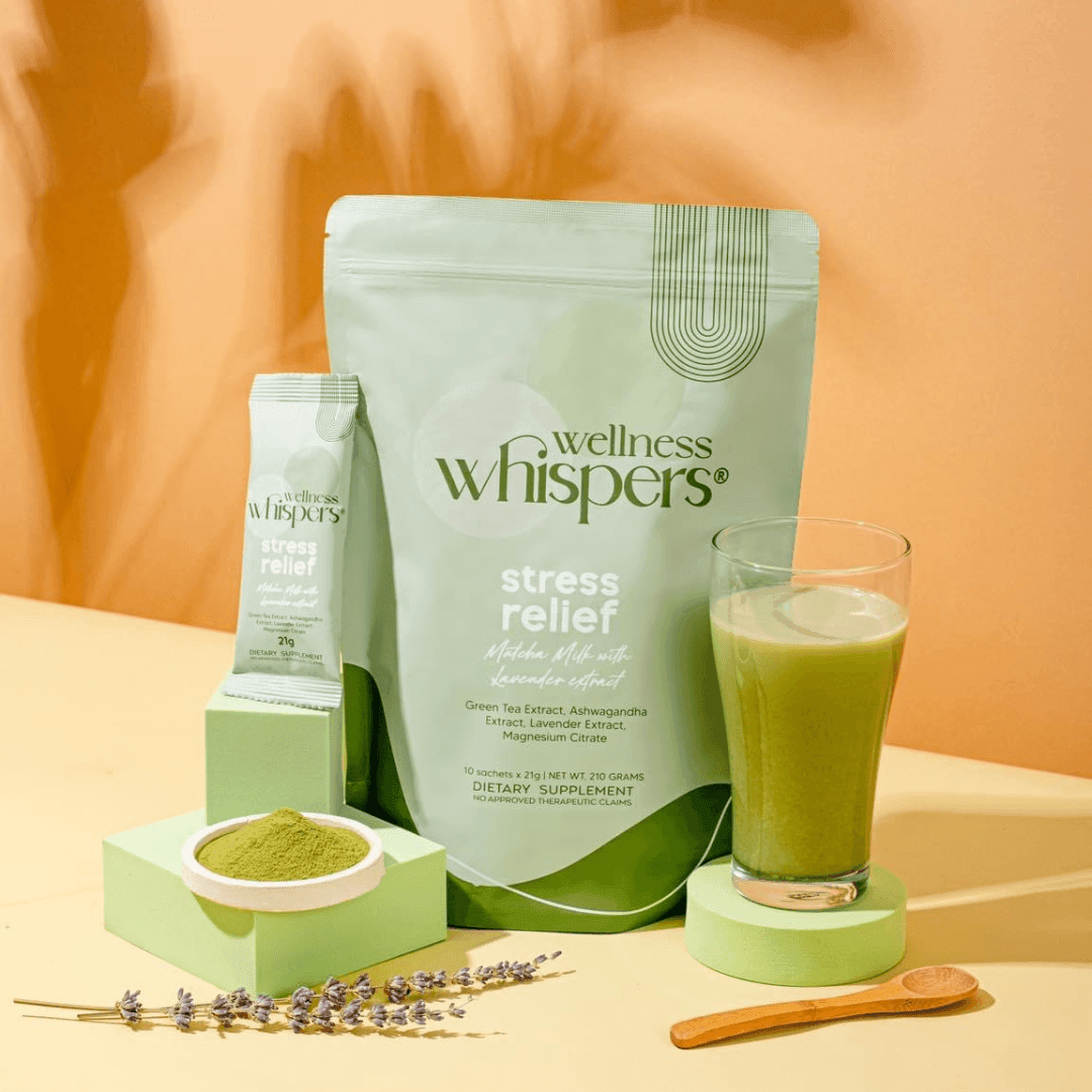 Wellness Whispers Stress Relief Matcha Milk with Lavender Extract - Astrid & Rose