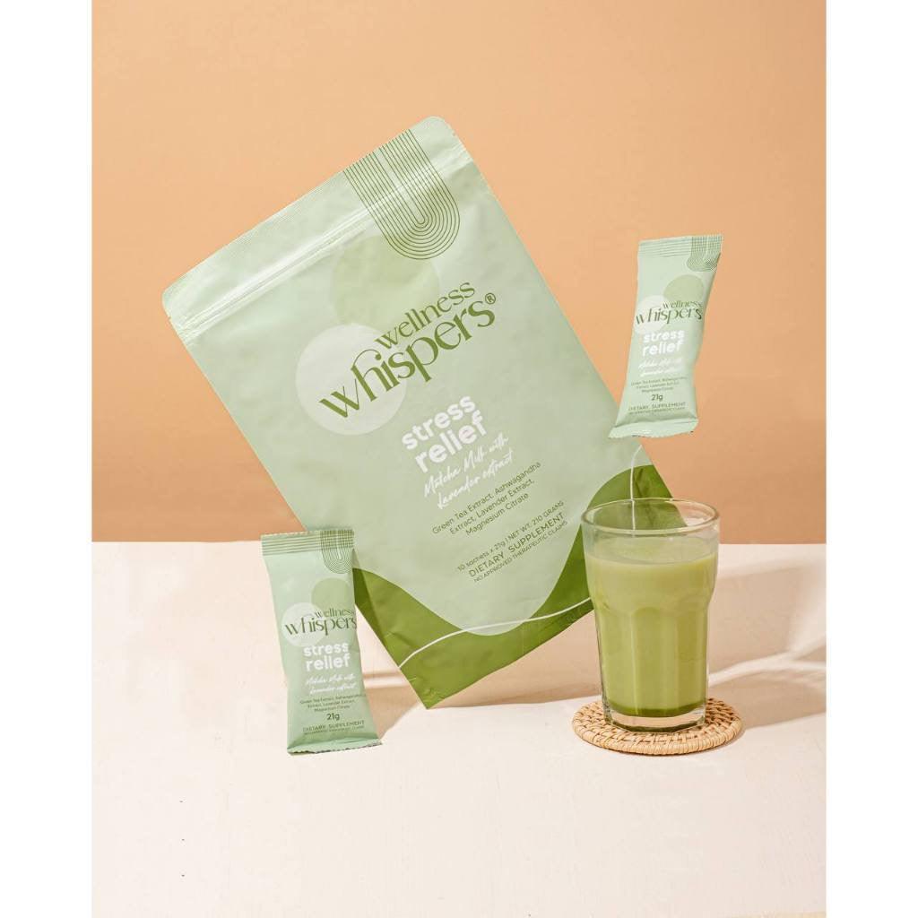 Wellness Whispers Stress Relief Matcha Milk with Lavender Extract - Astrid & Rose